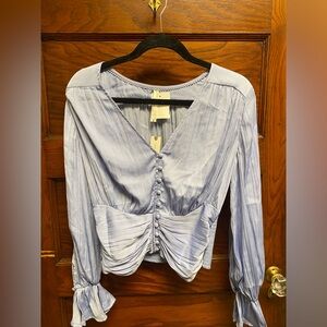 Anthropologie blue blouse